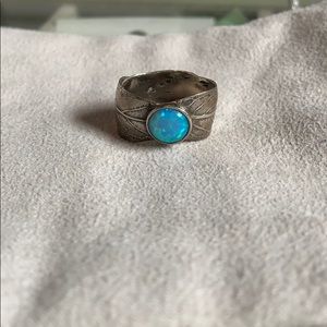 Beautiful Opal Ring (stirling silver)